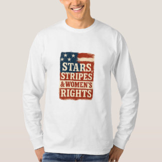 T-shirt Drapeau en détresse Stars, Stripes & Droits des Fe