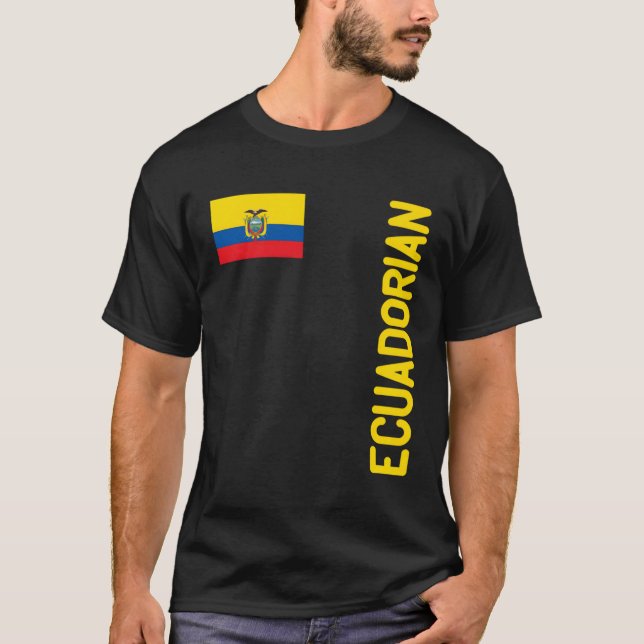 T-shirt Drapeau Equatorien Et Racines Equatoriennes (Devant)