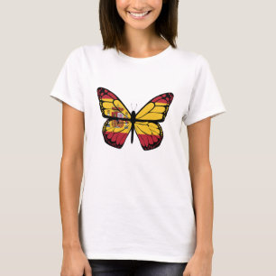 T-SHIRT DRAPEAU ESPAGNE BOUTTERFLY
