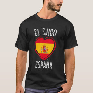 T-shirt Drapeau Espagne Cœur Ville El Ejido
