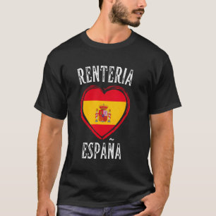 T-shirt Drapeau Espagne Cœur Ville Renteria