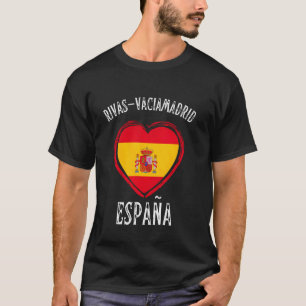 T-shirt Drapeau Espagne Cœur Ville Rivas-Vaciamadrid