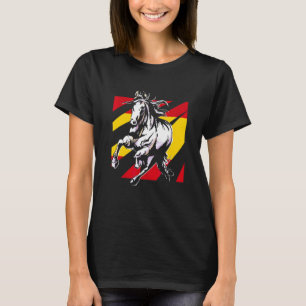 T-shirt Drapeau Espagne Équitation Sport Équestre Fer à Ch