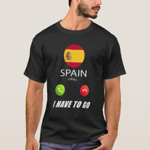 T-shirt Drapeau Espagne Souvenir l'Espagne Appelle Appelle