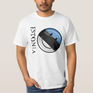 T-shirt Drapeau estonien de sourire