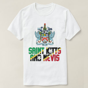 T-shirt Drapeau et armoiries de Saint-Kitts-et-Nevis