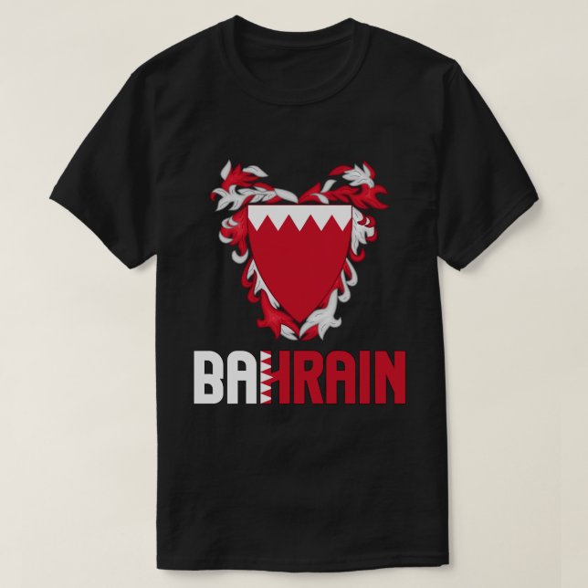 T-shirt Drapeau et blason de Bahreïn Patriotique (Design devant)