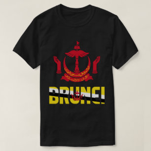 T-shirt Drapeau et blason de Brunei Patriotique