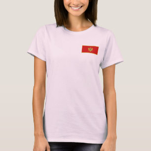 T-Shirt Drapeau et Carte du Monténégro