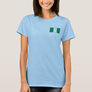 T-Shirt Drapeau et Carte du Nigeria