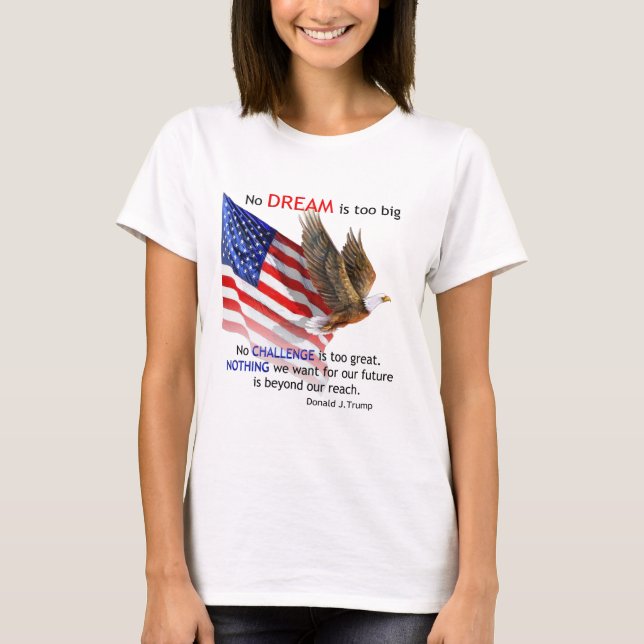T-shirt Drapeau et citation d'atout d'Eagle Donald J (Devant)