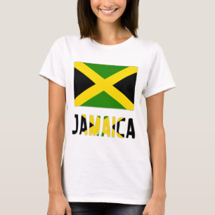 T-shirt Drapeau et mot de la Jamaïque