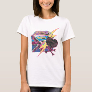 T-shirt Drapeau et os croisés de Supergirl