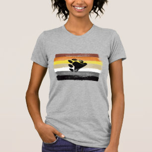 T-shirt Drapeau et symbole de la fierté de l'ours peint