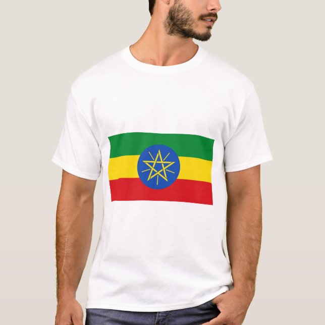 T-shirt Drapeau Éthiopie (Devant)