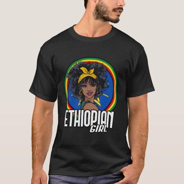 T-shirt Drapeau éthiopien (Devant)
