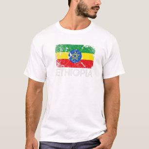 T-shirt Drapeau éthiopien Vintage Fabriqué En Ethiopie