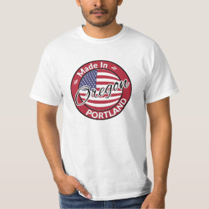 T-shirt Drapeau Fabriqué à Portland Oregon USA