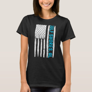 T-shirt Drapeau féminin des Gulf Shores Alabama Souvenirs