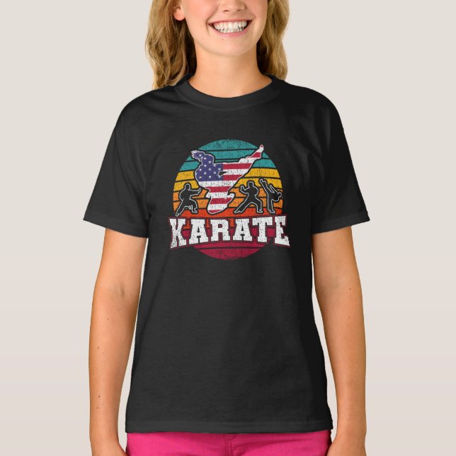 T-shirt Drapeau féminin - Girls Martial Arts USA (Devant)