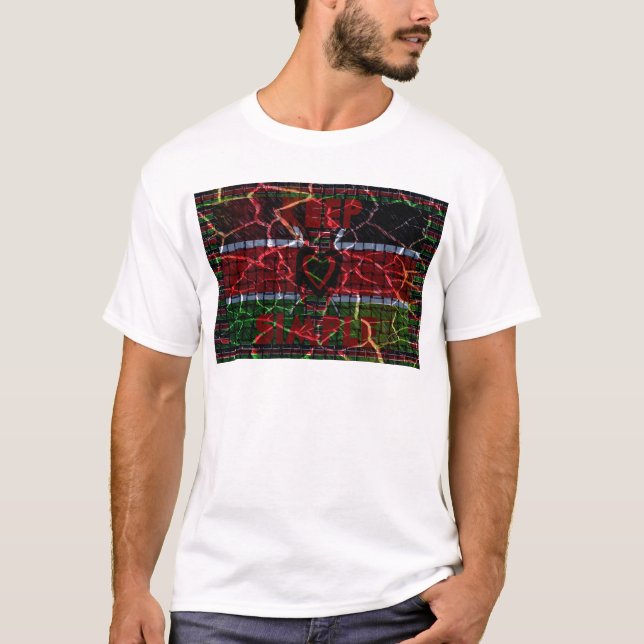 T-shirt Drapeau fissuré : Faites simple - Résilience kenya (Devant)