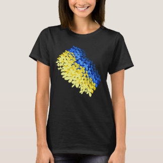 T-shirt Drapeau floral d'Ukraine