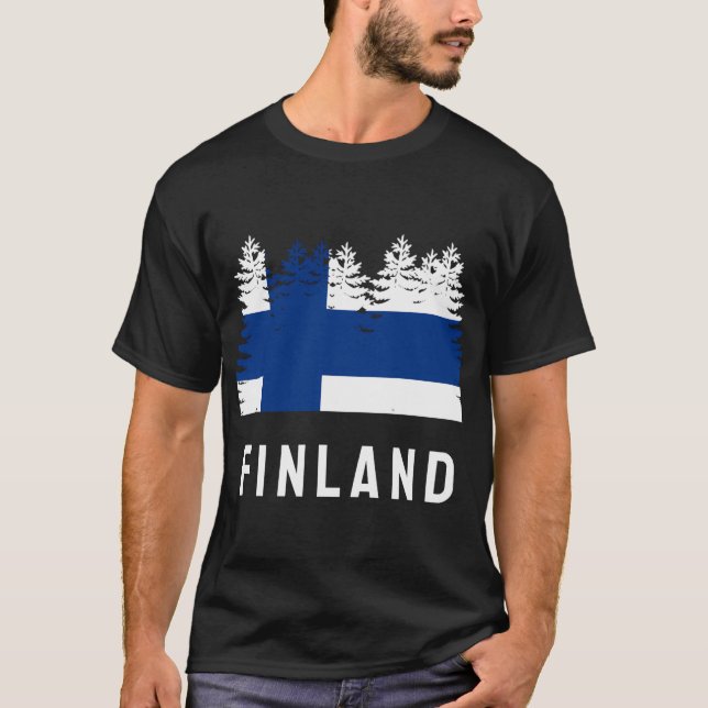 T-shirt Drapeau forestier finlandais Finlande (Devant)