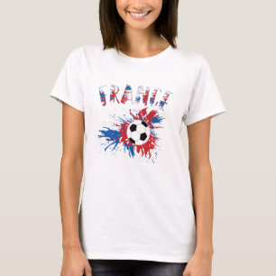 T-shirt Drapeau France de balle de football