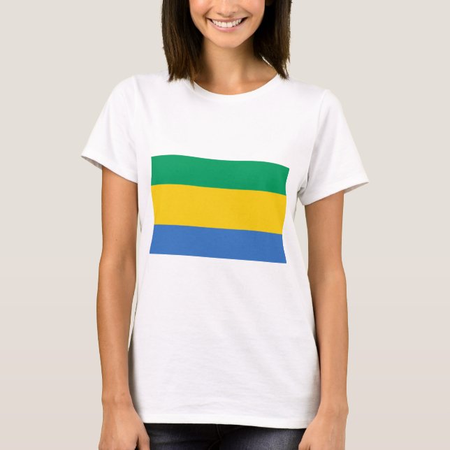 T-shirt Drapeau Gabon (Devant)