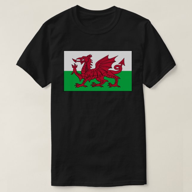 T-shirt Drapeau Gallois Du Pays De Galles (Design devant)