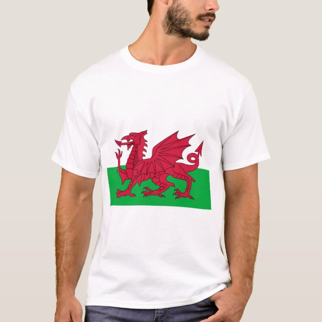 T-shirt Drapeau gallois (Pays de Galles) (Dragon gallois) (Devant)