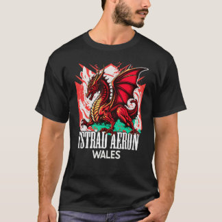 T-shirt Drapeau gallois Ystrad Aeron Pays de Galles Y Ddra