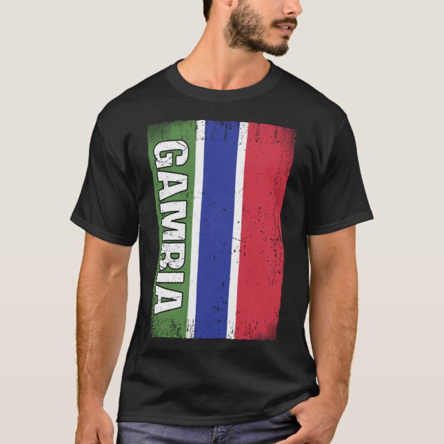 T-shirt Drapeau gambien Gambie (Devant)