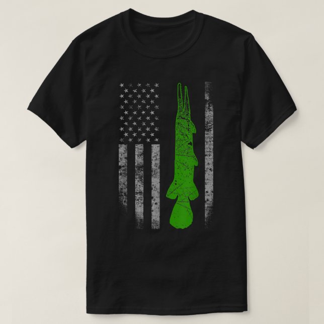 T-shirt Drapeau Gar Alligator - Pêche Gar Alligator  (Design devant)
