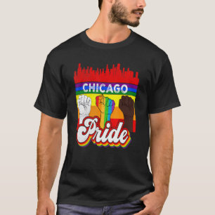 T-shirt Drapeau Gay pride arc-en-ciel de Chicago Pride Lgb