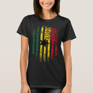 T-shirt Drapeau Ghanéen Américain Fierté Ghana et États-Un