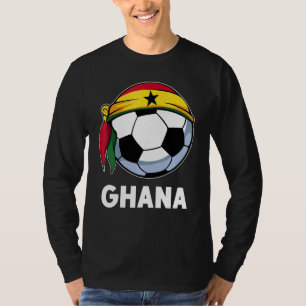 T-shirt Drapeau Ghanéen Balle Patriotique Football Fier No