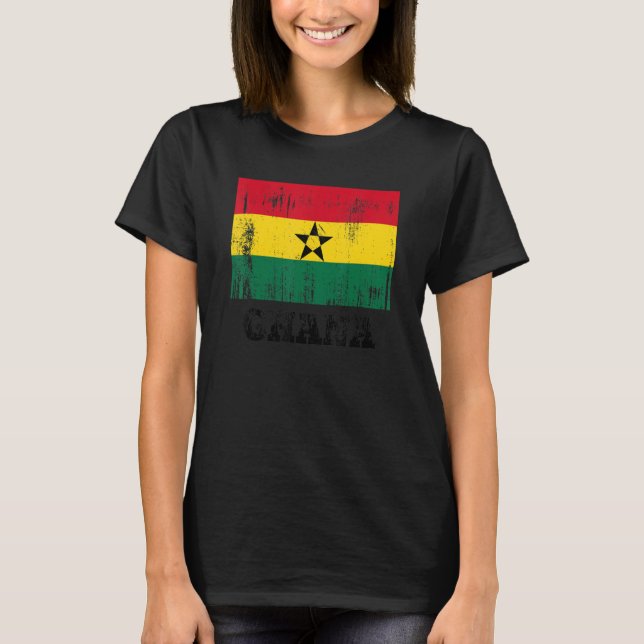 T-shirt Drapeau ghanéen Fierté ghanéenne (Devant)