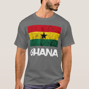 T-shirt Drapeau Ghanéen Vintage Ghana Afrique Racines Ghan