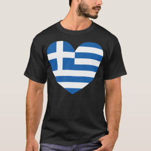 T-shirt Drapeau grec de fierté amour cœur