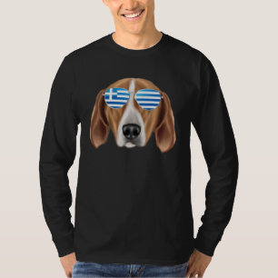 T-shirt Drapeau Grec Renard Anglais Chien Grèce Pochette