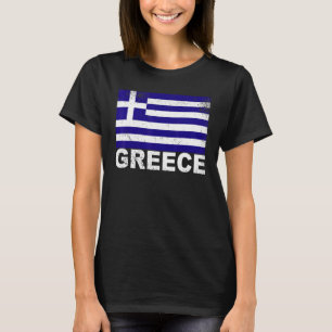 T-shirt Drapeau Grèce Vintage Origine Grecque Nationalité