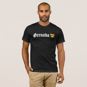 T-shirt Drapeau Grenade Blackletter Grenade Caraïbes Fete