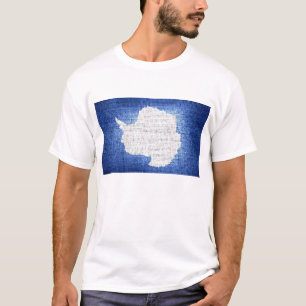 T-shirt Drapeau Grunge Antarctique