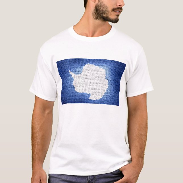 T-shirt Drapeau Grunge Antarctique (Devant)