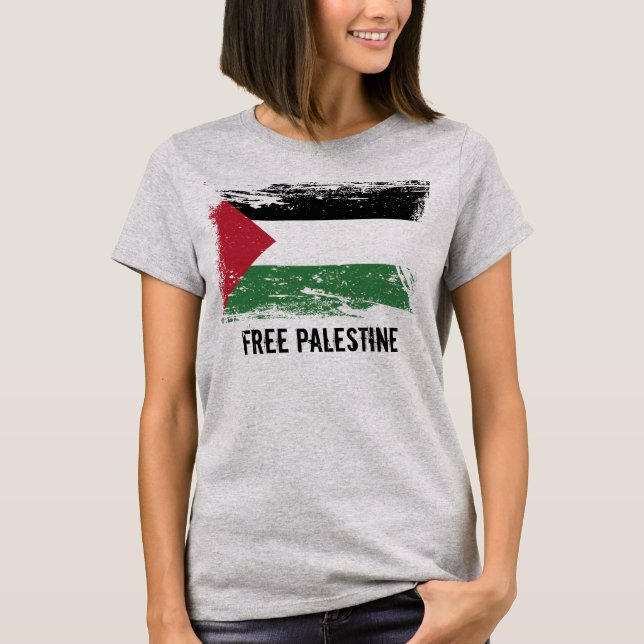 T-shirt Drapeau grunge de la Palestine (Devant)