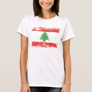 T-shirt Drapeau grunge du Liban