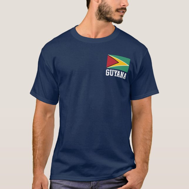 T-shirt Drapeau Guyana (Devant)