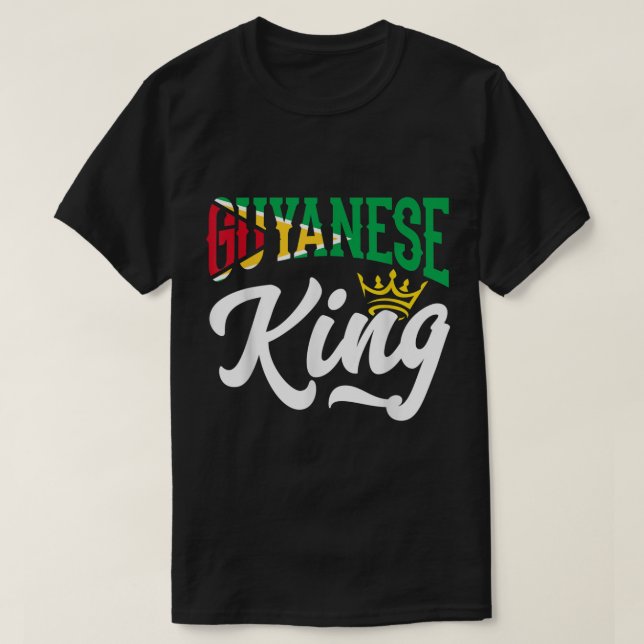 T-shirt Drapeau Guyanais du roi Guyana (Design devant)