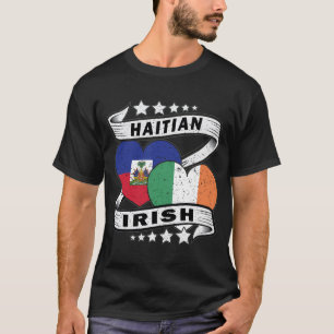 T-shirt Drapeau Haïtien Et Irlandais